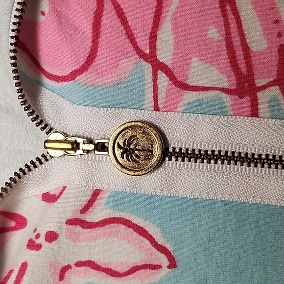 Lilly Pulitzer Tops Skipper Popover Floral Quarter-Zip Pullover Size Meduim - Picture 10 of 16